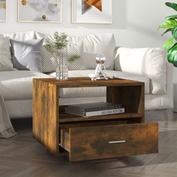 Masuta de cafea, stejar fumuriu, 55x55x40 cm, lemn prelucrat GartenMobel Dekor