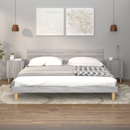 Noptiere de perete, 2 buc., gri sonoma, lemn prelucrat GartenMobel Dekor