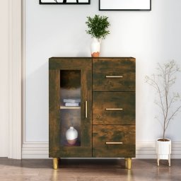 Servanta, stejar fumuriu, 69,5x34x90 cm, lemn compozit GartenMobel Dekor