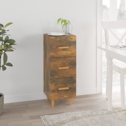 Servanta, stejar fumuriu, 34,5x34x90 cm, lemn compozit GartenMobel Dekor