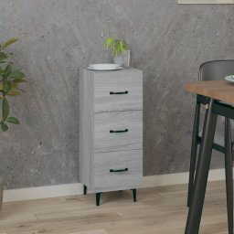 Servanta, gri sonoma, 34,5x34x90 cm, lemn compozit GartenMobel Dekor