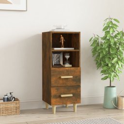 Servanta, stejar fumuriu, 34,5x34x90 cm, lemn compozit GartenMobel Dekor
