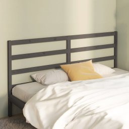 Tablie de pat, gri, 206x4x100 cm, lemn masiv de pin GartenMobel Dekor