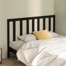 Tablie de pat, negru, 146x4x100 cm, lemn masiv de pin GartenMobel Dekor