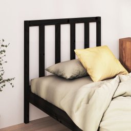 Tablie de pat, negru, 81x4x100 cm, lemn masiv de pin GartenMobel Dekor
