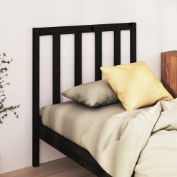 Tablie de pat, negru, 106x4x100 cm, lemn masiv de pin GartenMobel Dekor