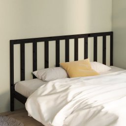 Tablie de pat, negru, 186x4x100 cm, lemn masiv de pin GartenMobel Dekor