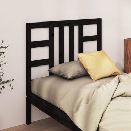 Tablie de pat, negru, 96x4x100 cm, lemn masiv de pin GartenMobel Dekor