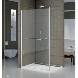 Paravan de dus Walk In SanSwiss de 120x200 cm model FUN sticla clara de 6 mm