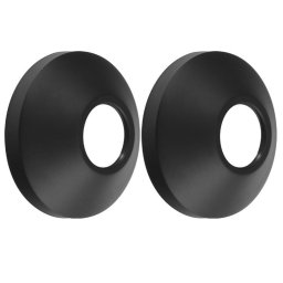 Set rozete ornamentale baterie, 2 buc, rotunde, filet 3/4'', 70 mm, negru