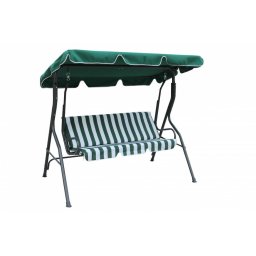 Balansoar 3 locuri , 177x110x146 cm, otel/poliester, verde
