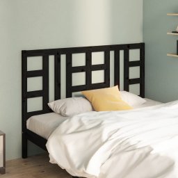 Tablie de pat, negru, 166x4x100 cm, lemn masiv de pin GartenMobel Dekor