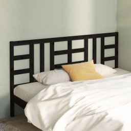 Tablie de pat, negru, 206x4x100 cm, lemn masiv de pin GartenMobel Dekor