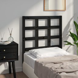 Tablie de pat, negru, 80,5x4x100 cm, lemn masiv de pin GartenMobel Dekor