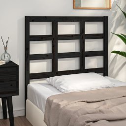 Tablie de pat, negru, 95,5x4x100 cm, lemn masiv de pin GartenMobel Dekor