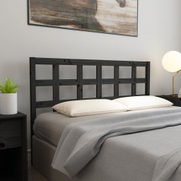 Tablie de pat, negru, 145,5x4x100 cm, lemn masiv de pin GartenMobel Dekor