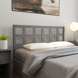 Tablie de pat, gri, 156x4x100 cm, lemn masiv de pin GartenMobel Dekor