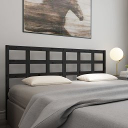 Tablie de pat, negru, 205,5x4x100 cm, lemn masiv de pin GartenMobel Dekor