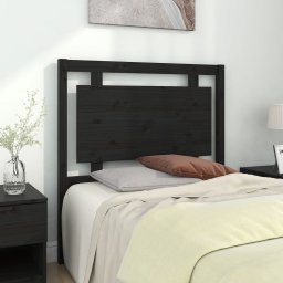 Tablie de pat, negru, 95,5x4x100 cm, lemn masiv de pin GartenMobel Dekor