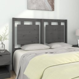 Tablie de pat, gri, 125,5x4x100 cm, lemn masiv de pin GartenMobel Dekor