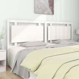 Tablie de pat, alb, 205,5x4x100 cm, lemn masiv de pin GartenMobel Dekor