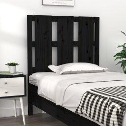 Tablie de pat, negru, 80,5x4x100 cm, lemn masiv de pin GartenMobel Dekor