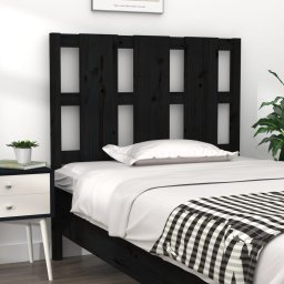 Tablie de pat, negru, 95,5x4x100 cm, lemn masiv de pin GartenMobel Dekor