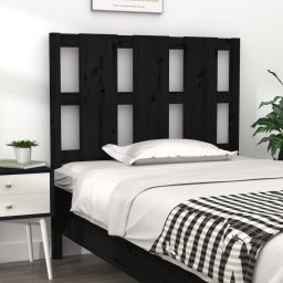 Tablie de pat, negru, 105,5x4x100 cm, lemn masiv de pin GartenMobel Dekor