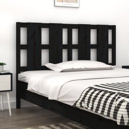 Tablie de pat, negru, 145,5x4x100 cm, lemn masiv de pin GartenMobel Dekor