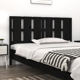 Tablie de pat, negru, 155,5x4x100 cm, lemn masiv de pin GartenMobel Dekor