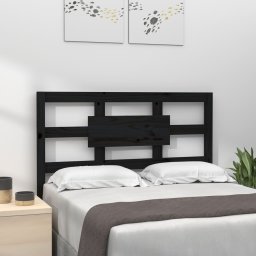 Tablie de pat, negru, 95,5x4x100 cm, lemn masiv de pin GartenMobel Dekor