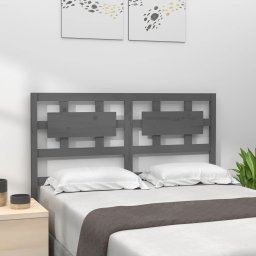 Tablie de pat, gri, 125,5x4x100 cm, lemn masiv de pin GartenMobel Dekor