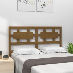 Tablie de pat, maro miere, 125,5x4x100 cm, lemn masiv de pin GartenMobel Dekor