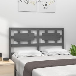 Tablie de pat, gri, 205,5x4x100 cm, lemn masiv de pin GartenMobel Dekor