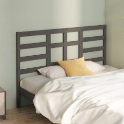 Tablie de pat, gri, 126x4x104 cm, lemn masiv de pin GartenMobel Dekor