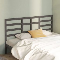 Tablie de pat, gri, 206x4x104 cm, lemn masiv de pin GartenMobel Dekor