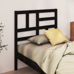 Tablie de pat, negru, 96x4x104 cm, lemn masiv de pin GartenMobel Dekor