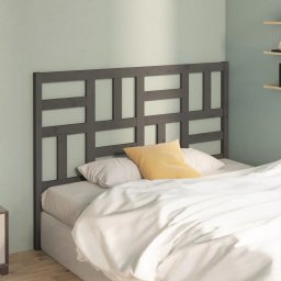 Tablie de pat, gri, 126x4x104 cm, lemn masiv de pin GartenMobel Dekor