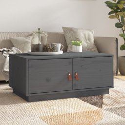 Masuta de cafea, gri, 80x50x35 cm, lemn masiv de pin GartenMobel Dekor