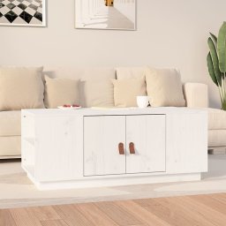 Masuta de cafea, alb, 100x50x41 cm, lemn masiv de pin GartenMobel Dekor