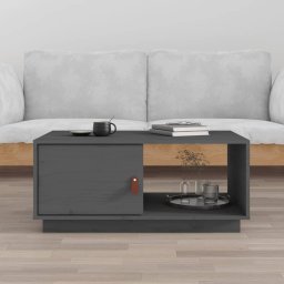 Masuta de cafea, gri, 80x50x35,5 cm, lemn masiv de pin GartenMobel Dekor