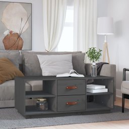 Masuta de cafea, gri, 100x50x41 cm, lemn masiv de pin GartenMobel Dekor