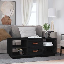 Masuta de cafea, negru, 100x50x41 cm, lemn masiv de pin GartenMobel Dekor