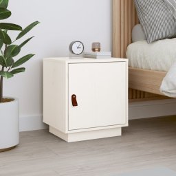 Noptiera, alb, 40x34x45 cm, lemn masiv de pin GartenMobel Dekor
