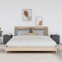 Noptiere, 2 buc., gri, 40x34x45 cm, lemn masiv de pin GartenMobel Dekor