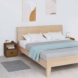 Noptiere, 2 buc., maro miere, 40x34x45 cm, lemn masiv de pin GartenMobel Dekor
