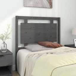 Tablie de pat, gri, 95,5x4x100 cm, lemn masiv de pin GartenMobel Dekor