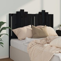 Tablie de pat, negru, 126x4x110 cm, lemn masiv de pin GartenMobel Dekor