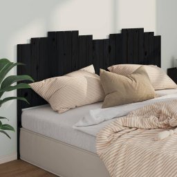 Tablie de pat, negru, 206x4x110 cm, lemn masiv de pin GartenMobel Dekor