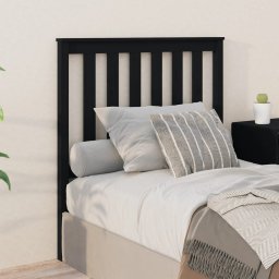 Tablie de pat, negru, 96x6x101 cm, lemn masiv de pin GartenMobel Dekor